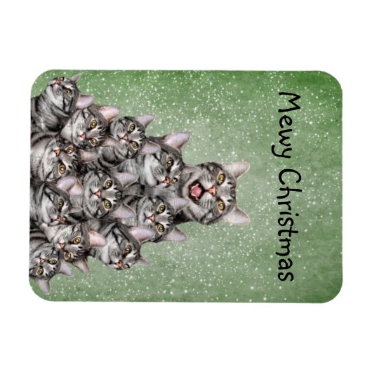 Magnet Flexible Kitty chat arbre de Noël (Horizontal)