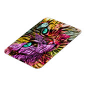 Magnet Flexible Kitty Chat Automne Feuilles d'Artsy Coloré Design (Côté Gauche)