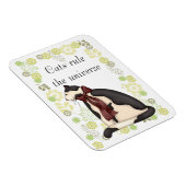Magnet Flexible Kitty Chat avec Fleurs Photo (Côté Droit)