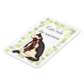 Magnet Flexible Kitty Chat avec Fleurs Photo (Côté Gauche)