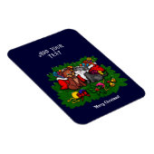 Magnet Flexible Kitty et chiot, Happy XMas (Côté Droit)