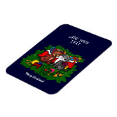 Magnet Flexible Kitty et chiot, Happy XMas (Côté Gauche)
