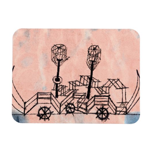 Magnet Flexible Klee - Vieux bateau à vapeur, art abstrait (Horizontal)