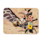 Magnet Flexible Klimt Giraffe | Couronne De Fleurs (Horizontal)