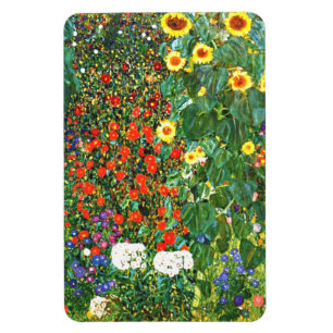 Magnet Flexible Klimt - Jardin de ferme avec des tournesols, art