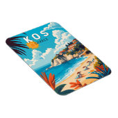 Magnet Flexible Kos Grèce Travel Art Vintage (Côté Droit)