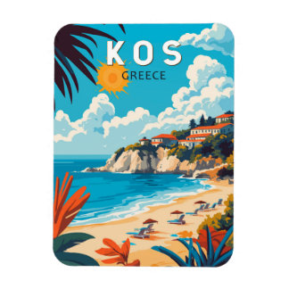 Magnet Flexible Kos Grèce Travel Art Vintage
