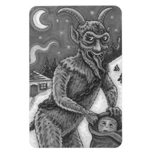 MAGNET FLEXIBLE KRAMPUS & ENFANTS NAUGHTY, HISTOIRE DE NOËL CRAYAN