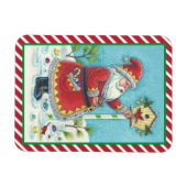 MAGNET FLEXIBLE KRIS KRINGLE & REDBIRDS CHRISTMAS CARDINET (Horizontal)
