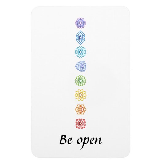 Magnet Flexible Kundalini Yoga Chakra Be Open (Vertical)