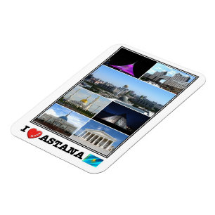 Magnet Flexible KZ Kazakhstan - Astana - I Love Mosaic -