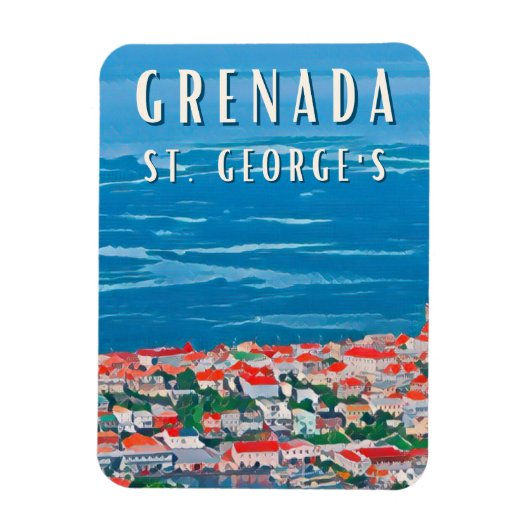 Magnet Flexible La beauté tropicale de Grenade à Saint George's (Vertical)