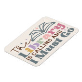 Magnet Flexible La bibliothèque appelle et je dois y aller (Côté Gauche)