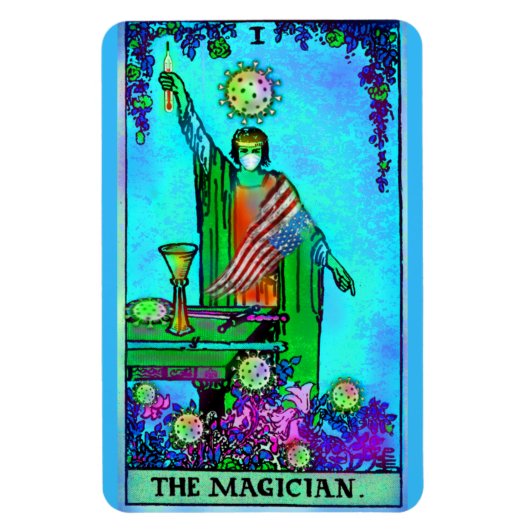 Magnet Flexible La carte de décès du Magicien Coronavirus Tarot (Vertical)