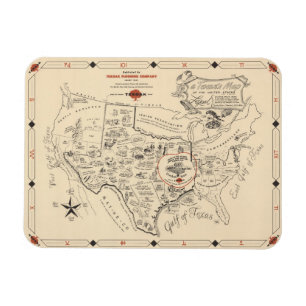 Magnet Flexible La carte des États-Unis par les Texans