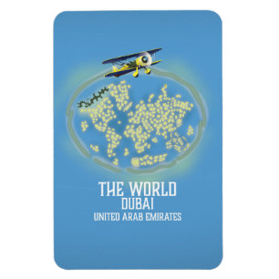 Magnet Flexible La carte du Monde de Dubaï Émirats arabes unis