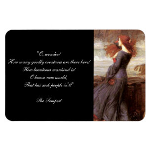 Magnet Flexible La citation de la tempête de William Shakespeare