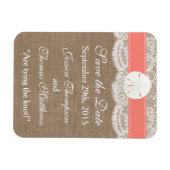 Magnet Flexible La collection de mariage Coral Sand Dollar Beach (Horizontal)