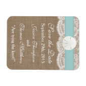 Magnet Flexible La collection de mariages de plage de sable turquo (Horizontal)