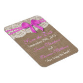 Magnet Flexible La collection de Mariages Rustic Pink Bow (Côté Droit)