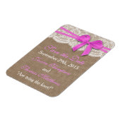 Magnet Flexible La collection de Mariages Rustic Pink Bow (Côté Gauche)