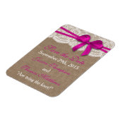 Magnet Flexible La collection de Mariages Rustic Pink Bow (Côté Gauche)