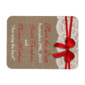 Magnet Flexible La collection de Mariages Rustic Red Bow (Horizontal)