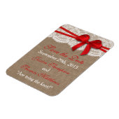 Magnet Flexible La collection de Mariages Rustic Red Bow (Côté Gauche)