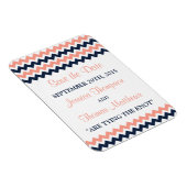 Magnet Flexible La collection Mariage moderne Chevron - Rose & Nav (Côté Droit)