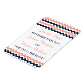 Magnet Flexible La collection Mariage moderne Chevron - Rose & Nav (Côté Gauche)
