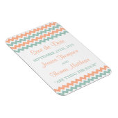 Magnet Flexible La collection moderne de Mariages Chevron Peach & (Côté Droit)