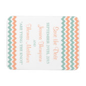 Magnet Flexible La collection moderne de Mariages Chevron Peach & (Horizontal)