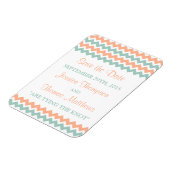 Magnet Flexible La collection moderne de Mariages Chevron Peach & (Côté Gauche)