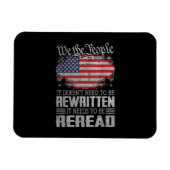 Magnet Flexible La Constitution américaine du drapeau doit être re (Horizontal)