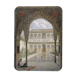 Magnet Flexible La cour d'Alberca à Alhambra, Grenade,