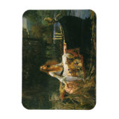 Magnet Flexible La Dame de Shalott sur un bateau par John William  (Vertical)