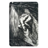 Magnet Flexible La dépression seule dans une chambre sombre dessin (Vertical)