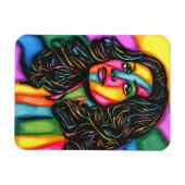 Magnet Flexible La Dolce Espressione art original femme abstraite (Horizontal)