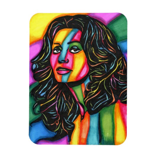 Magnet Flexible La Dolce Espressione art original femme abstraite (Vertical)