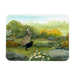 Magnet Flexible La faune se demande le lapin et le chaton par