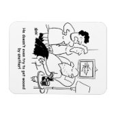 Magnet Flexible La femme dit que le mari n'essaie pas de se faire (Horizontal)