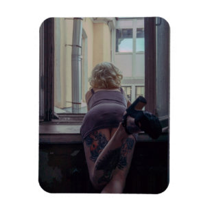 Magnet Flexible La fille dans la fenêtre 