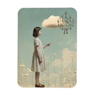 Magnet Flexible La Fille et son Cerf-Volant Clé   Livre de Contes 