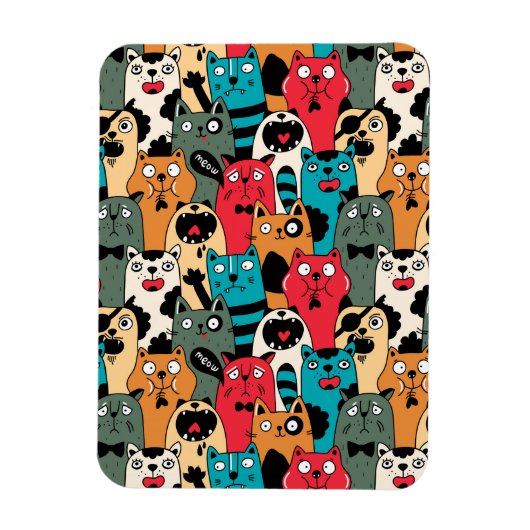 Magnet Flexible La foule des chats (Vertical)