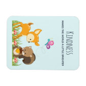 Magnet Flexible La gentillesse avec de mignons créatures de bois (Horizontal)