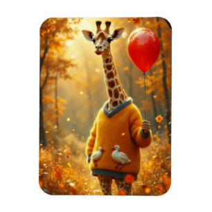 Magnet Flexible La girafe et le ballon rouge