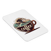 Magnet Flexible La Grande Vague De Café (Côté Droit)