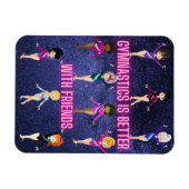 Magnet Flexible La Gymnastique Est Mieux Avec Les Amis (Horizontal)