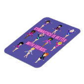 Magnet Flexible La Gymnastique Est Mieux Avec Les Amis (Côté Gauche)