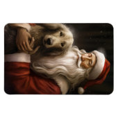 Magnet Flexible La hache afghane avec le Père Noël Festif Noël (Horizontal)